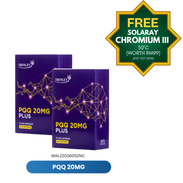 [TP]TRINLEY PQQ 20mg Plus 30'c TWINPACK-MAL22016052NC (FREE Solaray Chromium)